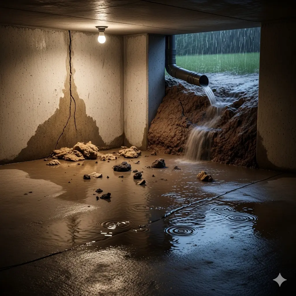 Poor Surface Grading and Drainage Around the Foundation